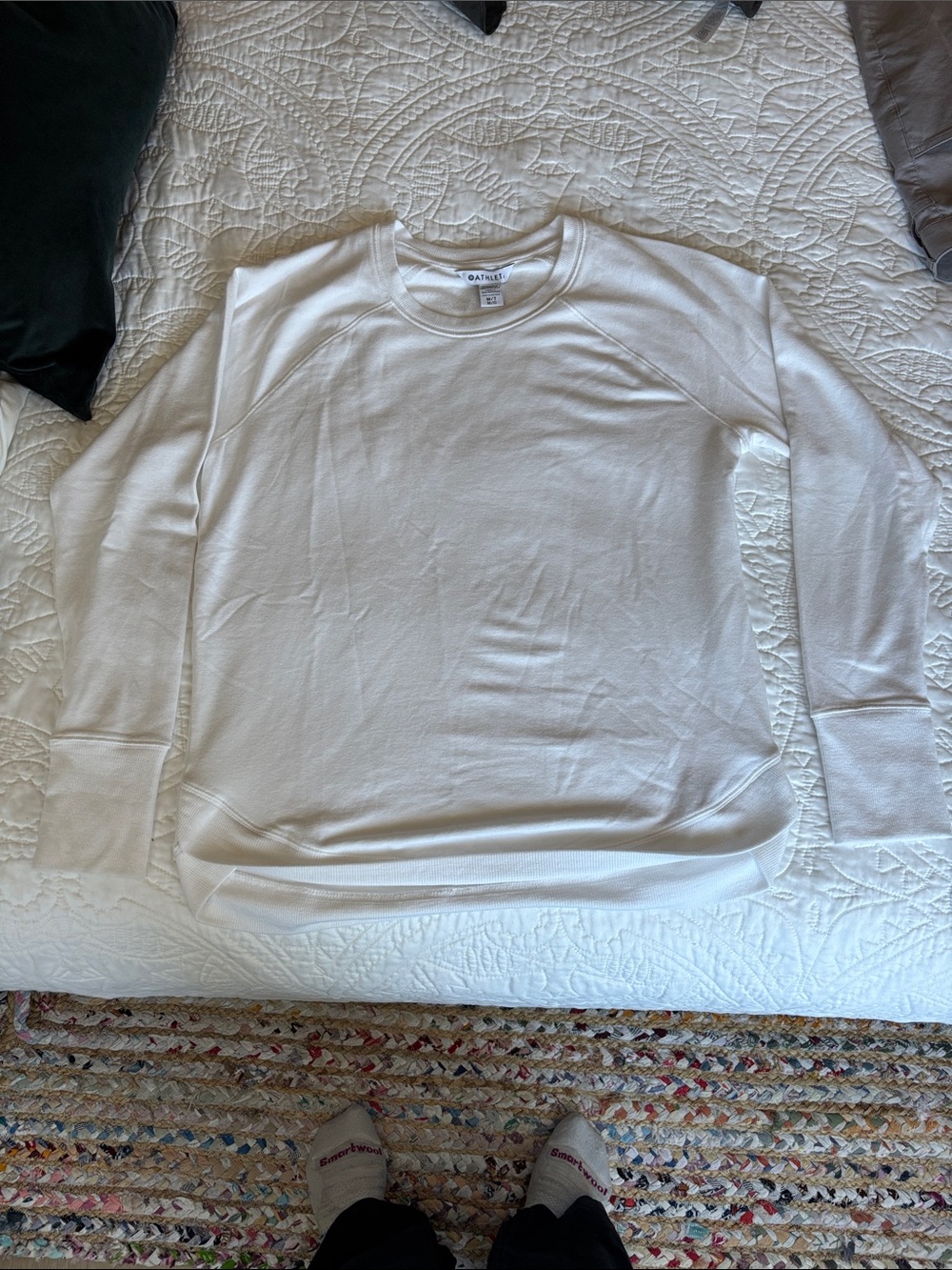 Athleta White Crewneck Sweatshirt